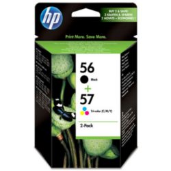 hp 56 / 57 Ink Cartridge, Black, Tri-Colour 2 Pack, SA342AE